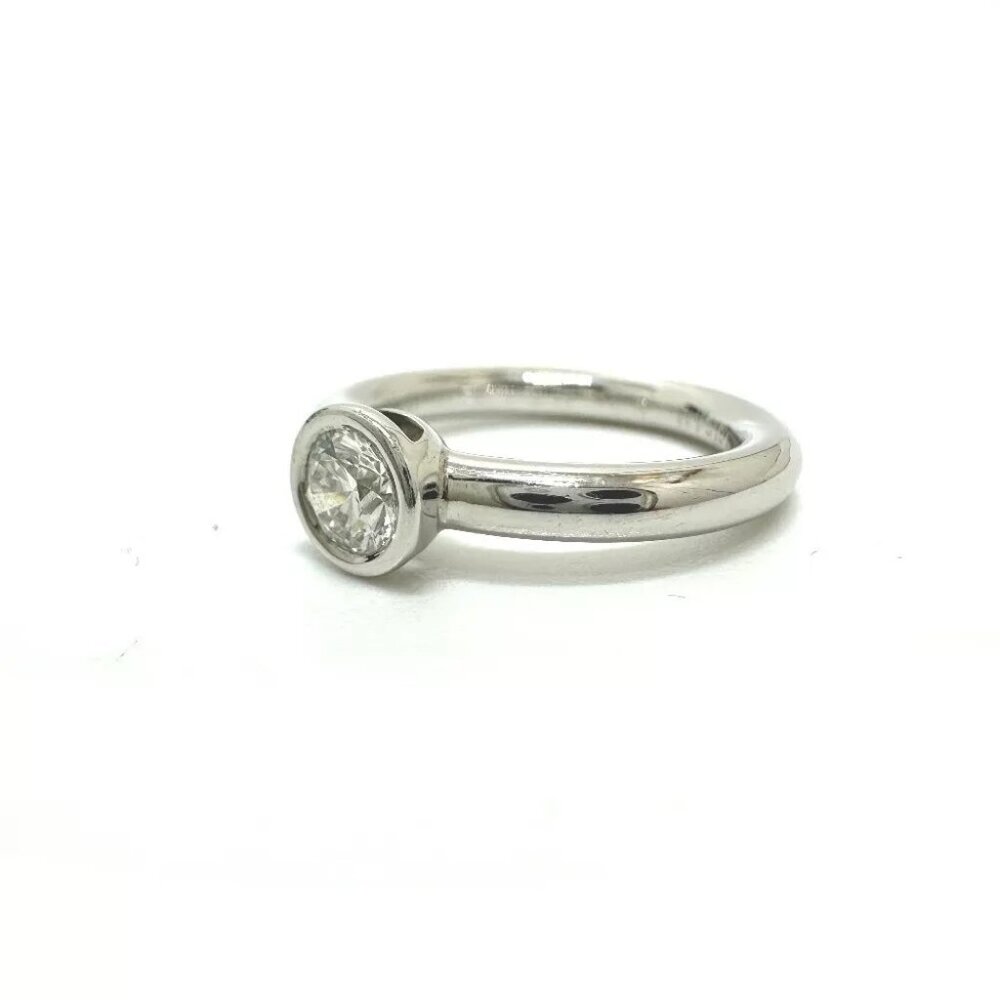 TIFFANY&Co. Bisset Diamond D0.33ct Ring Pt950 Silver - Picture 10 of 12
